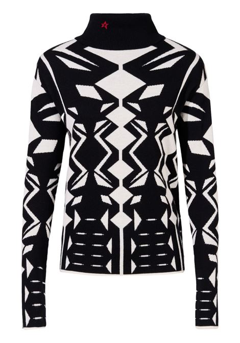 Black and white Geometric sweater Perfect moment - women PERFECT MOMENT | W30010972213